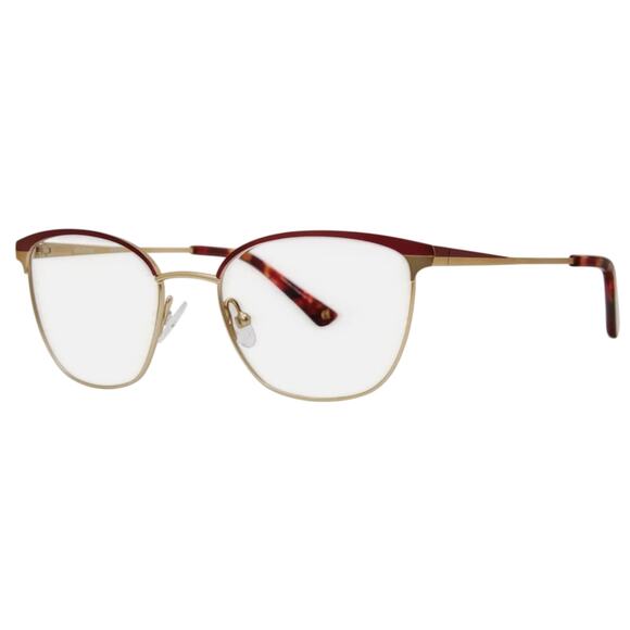 Elliott Ives Snapdragon Lipstick Red & Gold Eyeglass Frames 52-17-140 w/ Case
